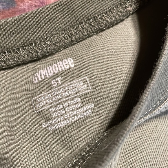 Gymboree Shorties Pajamas 5T Rhino zebra tiger elephant - Picture 4 of 6